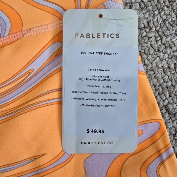 NWT Fabletics Women's Oasis PureLuxe High-Waisted 4'' Shorts Size S - Picture 3 of 5